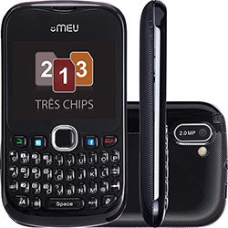 Celular MEU SN66 Desbloqueado Tri Chip Preto/Cinza - GSM