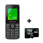 Celular Mirage 21F Dual Chip MP3 e Rádio FM Cinza + Cartão de Memória 16 GB Preto