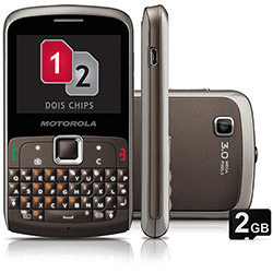 Celular Motorola EX115 Motokey Desbloqueado Claro, Cinza, Dual Chip, Câmera 3.0MP, Memória Interna 50MB e Cartão 2GB