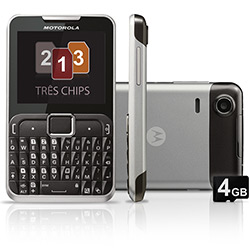 Celular Motorola MOTOGO! SLIM EX505 Preto / Prata Desbloqueado TIM Câmera de 2MP Wi-Fi Memória 4GB