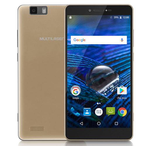 Smartphone Ms70 4g Dual Chip Android 6.0 Tela 5,85 Octa-core 64gb 16mp+8mp Multilaser Dourado P9037