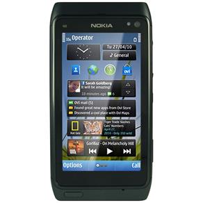 Celular N8-00 Nokia Quad-Band 3G Vídeo HD Wi-Fi Bluetooth Touch Screen Rádio/MP3 Câmera 12MP Grafite CELULAR NOKIA N8 PRETO