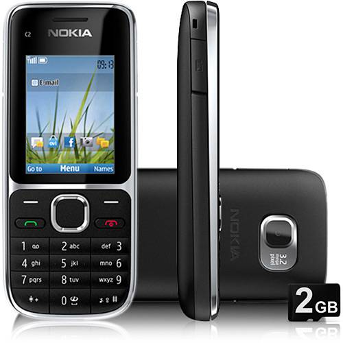 Tudo sobre 'Celular Nokia C2-01 Desbloqueado Claro, Preto, Tela 2", Câmera 3.2MP, 3G, Memória Interna 75MB e Cartão 2GB'