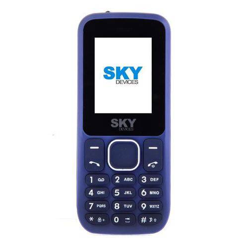 Celular para Idosos Azul Sky Devices F1 Prime Dual Sim Tela de 1.77" Câmera Vga Rádio Fm
