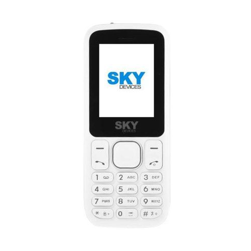 Celular para Idosos Branco Sky Devices F1 Prime Dual Sim Tela de 1.77" Câmera Vga Rádio Fm