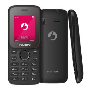 Celular Positivo P25 Dual SIM Tela de 1.8" com e Câmera VGA e Rádio FM - Preto