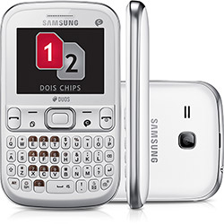 Tudo sobre 'Celular Samsung Ch@t 226 Duos Desbloqueado Tim, Branco, Dual Chip, Câmera VGA e Memória Interna 64MB'