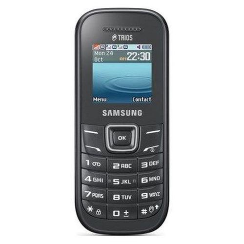 Celular Samsung Keystone E1203 Trios Cinza, Tri Chip, Rádio Fm e Fone de Ouvido