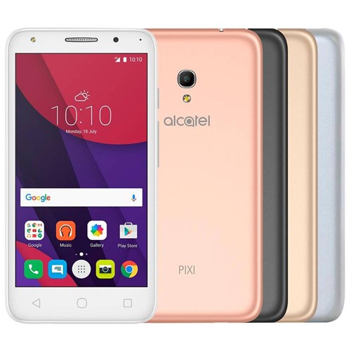 Celular Smartphone Alcatel Pixi4 5 Metallic Ot5045 - Dual Chip, 4g, Tela 5, 8mp + Frontal, Quad Core