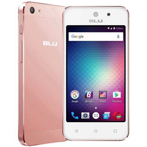 Celular Smartphone Blu 5 Mini 3g Dois Chips Tela 4.0" 8gb Câm. 5mp/3.2mp Rose