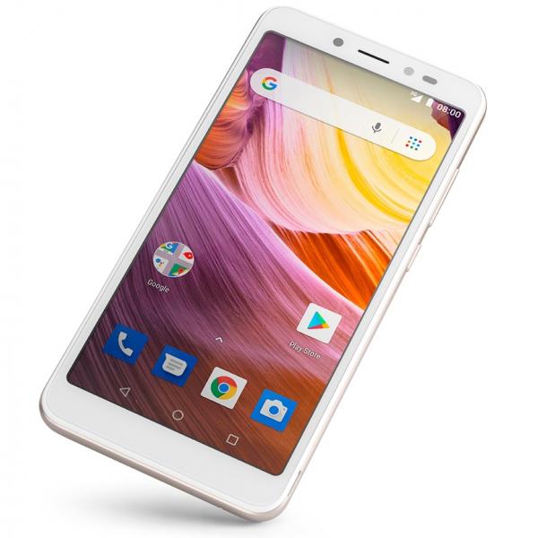 Celular Smartphone Multilaser 3G Quad Core 5,5” 8GB 8MP Android 8.1 MS50G P9073 Branco/Dourado