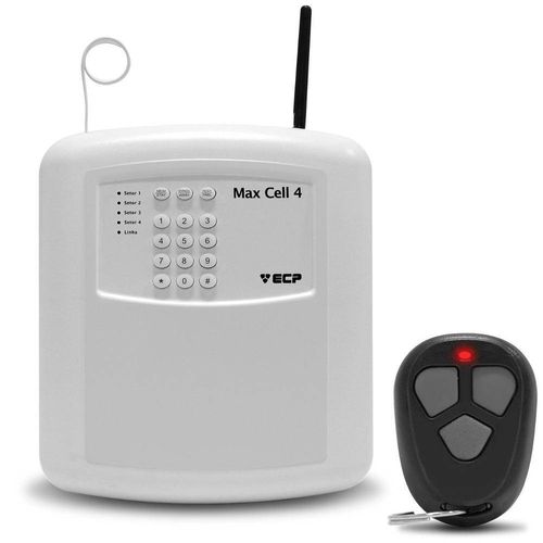 Central Alarme Casa Residencial Comercial Ecp Alard Max Cell4 Discadora Celular Gsm Sms