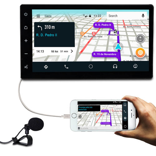 Tudo sobre 'Central Multimídia Caska 2 Din Tela 7" Touch Ios Carplay e Android Auto Bluetooth Espelhamento Usb'