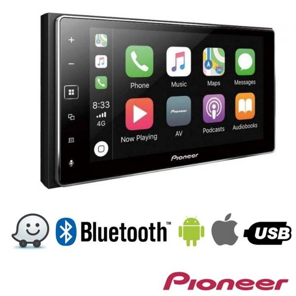 Central Multimídia Pioneer Sph-da138tv 2 Din Bluetooth Espelhamento Tv Smartphone Aplicativo Mixtrax