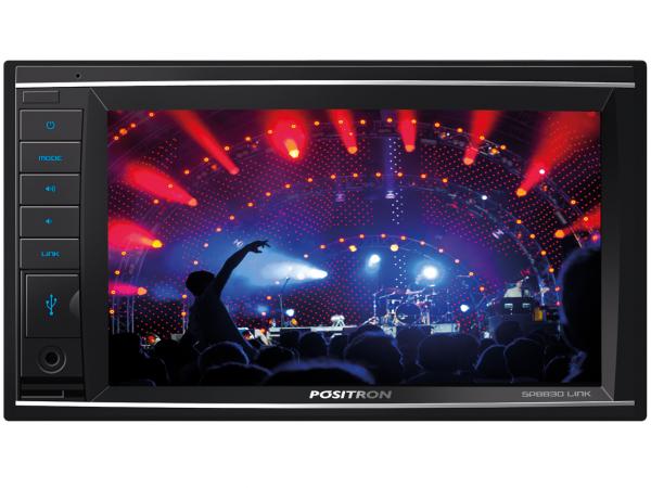 Central Multimídia Pósitron SP8830 Link LCD 6,2” - Touch Bluetooth 180W RMS USB SD
