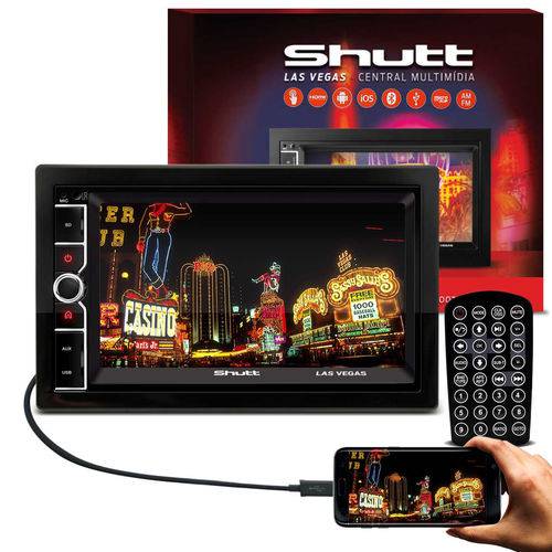 Tudo sobre 'Central Multimídia Shutt Las Vegas 2 Din 6.5" Bluetooth Touch Usb Hdmi Mp3 Espelhamento Android Ios'