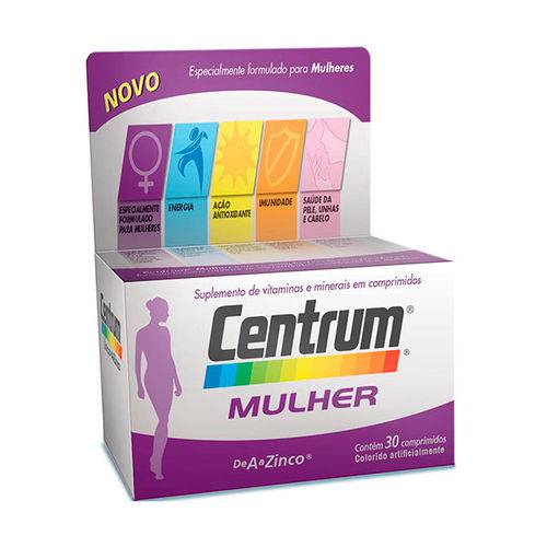 Centrum Mulher, 30 Comprimidos, Pfizer Consumer