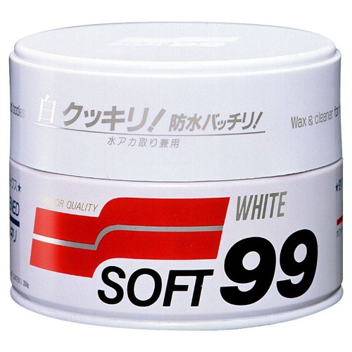 Cera Carnaúba para Carros Brancos - 350g Soft99 White Wax Cleaner
