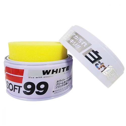 Cera Carnaúba para Carros Brancos 350g White Wax Cleaner Soft99