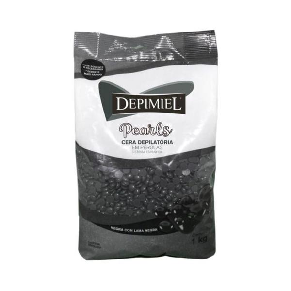 Cera Depilatória Pérolas Pearls Negra 1kg Depimiel