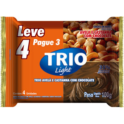 Cereal Light Castanha com Chocolate L4P3 100g - Trio