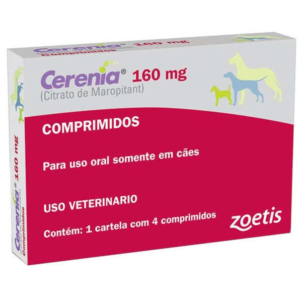 Cerenia 160mg - Antiemético - Zoetis - 4 Comprimidos - 4 Comprimidos