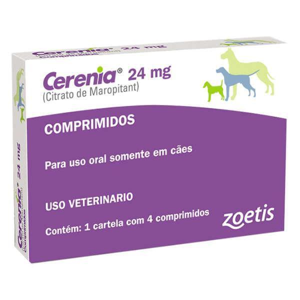 Cerenia 24mg - Antiemético - Zoetis - 4 Comprimidos - 4 Comprimidos