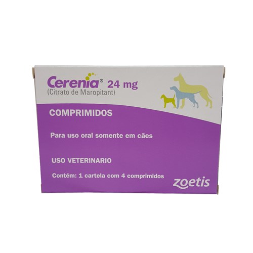 Cerenia 24mg Zoetis Cães 4 Comprimidos