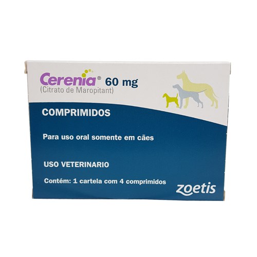 Cerenia 60 Mg Zoetis Cães 4 Comprimidos