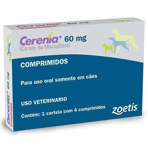 Cerenia 60mg Zoetis com 04 Comprimidos