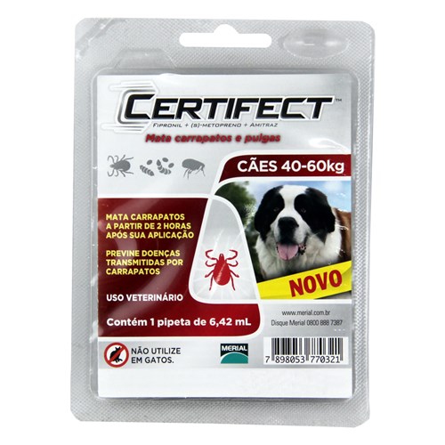 Certifect Anti-Carrapatos Cães 40 a 60kg (6,42ml) - Merial