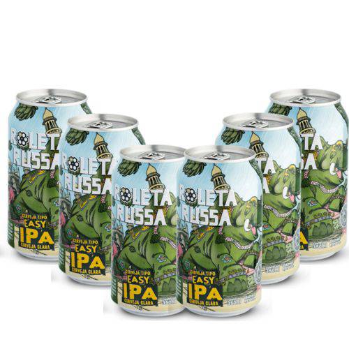 Cerveja Artesanal Roleta Russa Easy Ipa Lata 355ml 6 Unidades