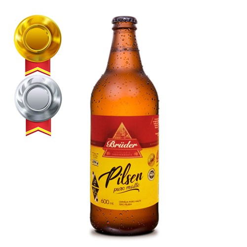 Cerveja Brüder Pilsen Puro Malte 600ml