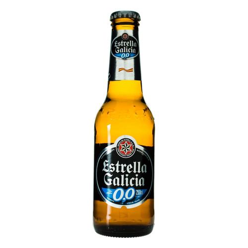 Cerveja Espanhola Estrella Galicia 0,0 Zero Álcool 250 Ml