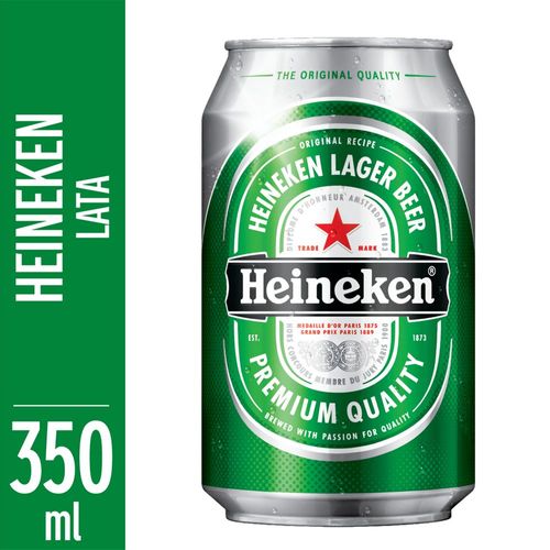 Cerveja Heineken Lata 350 Ml Embalagem com 12 Unidades