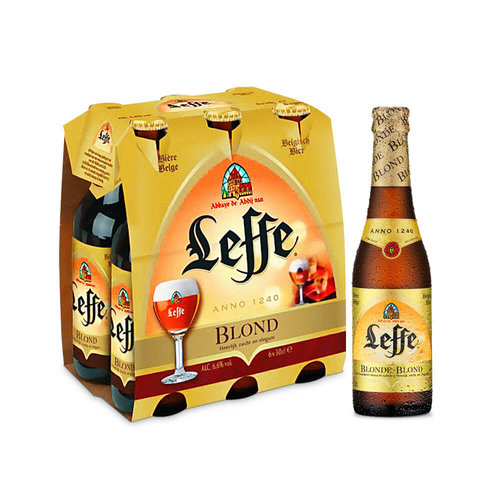 Cerveja Leffe Blonde 330ml Caixa com 6 Unidades - Leffe