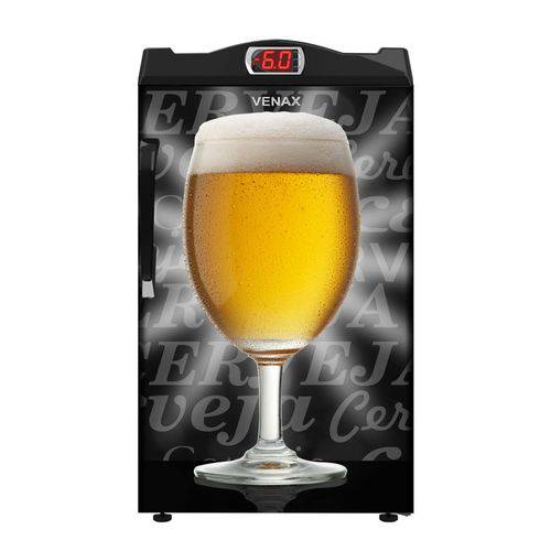 Cervejeira 100 Litros - Adesivada - 2 Prateleiras - Cor Preto Fosco - 110v ou 220v