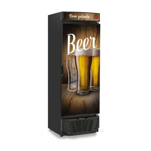 Cervejeira Porta com Adesivo 450L Profissional Gelopar Preto