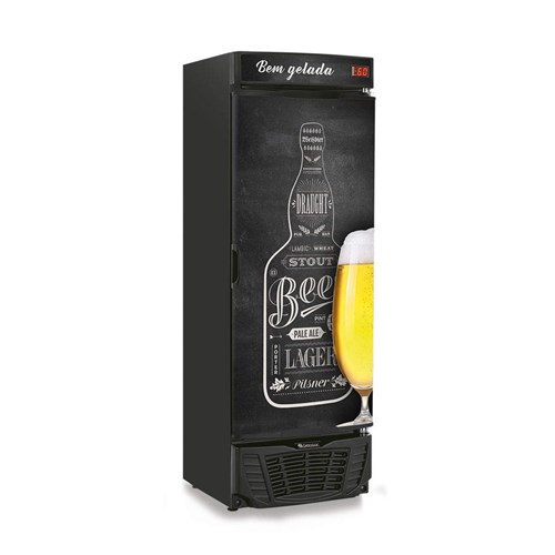 Cervejeira Porta com Adesivo 450L Profissional Gelopar Preto