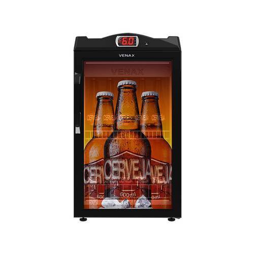 Cervejeira Venax Expvq100l 82 Litros Porta de Vidro Adesivada Preto Fosco 220V