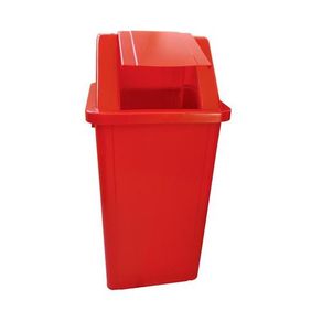 Cesto Coletor de Lixo 60L C/tampa Vermelho CV61VM - Bralimpia