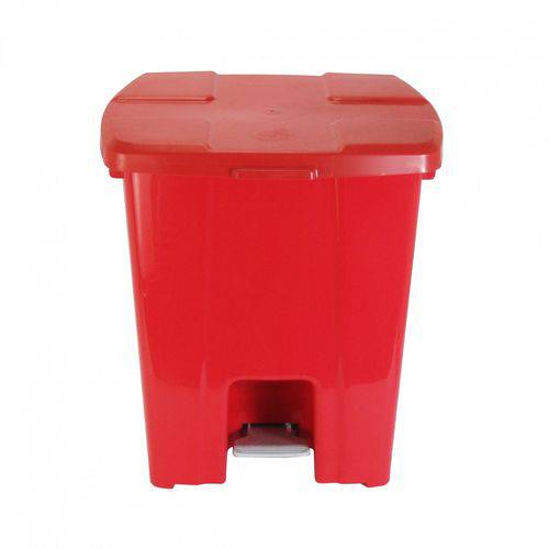 Cesto / Lixeira Plástica com Pedal 30 Litros Vermelha Jsn P30