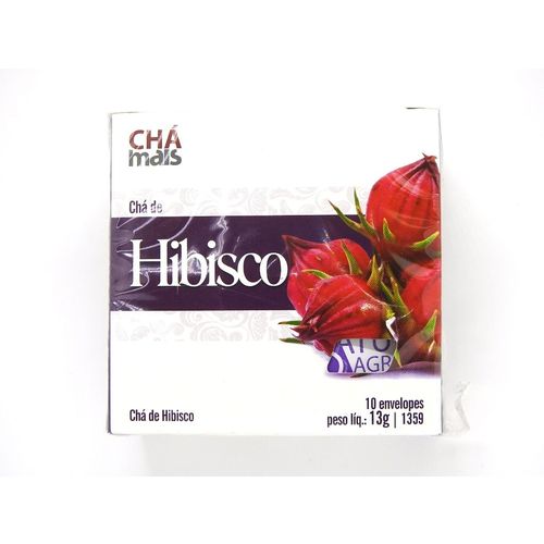 Chá de Hibiscus - Chá Mais - 10 Sachês - 13g