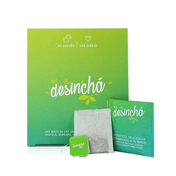 Chá Desincha 60 Sachês - Emagrecedor Diurético - Desinchá