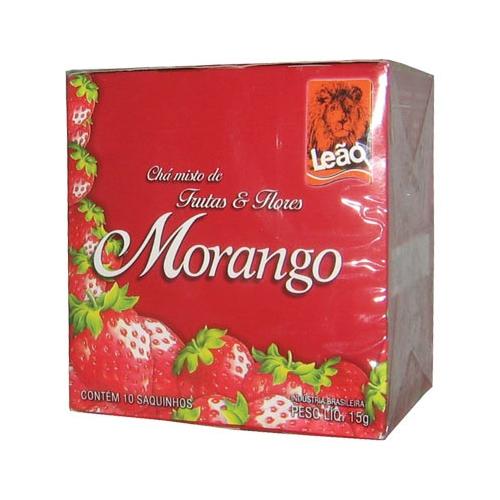 Chá Leão Morango com 10 Saquinhos