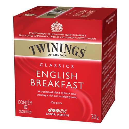 Chá Preto Twinings Caixa com 10 Sachês 20G