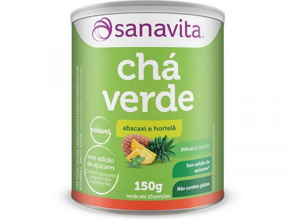 Chá Verde Sanavita 150G Abacaxi e Hortelã