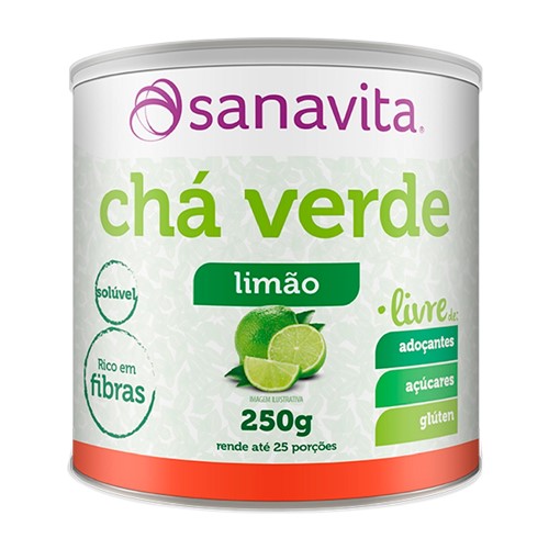 Chá Verde Sanavita Sabor Limão com 250g