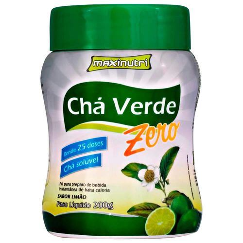 Cha Verde Solúvel Zero 200g Limao - Maxinutri