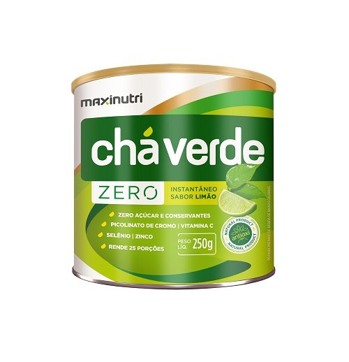 Cha Verde Soluvel Zero Limao - 250g - Maxinutri